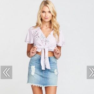 Show Me Your MuMu tie front shirt